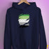 Aromantic Pride Flag Ripped Reveal Hoodie - Navy